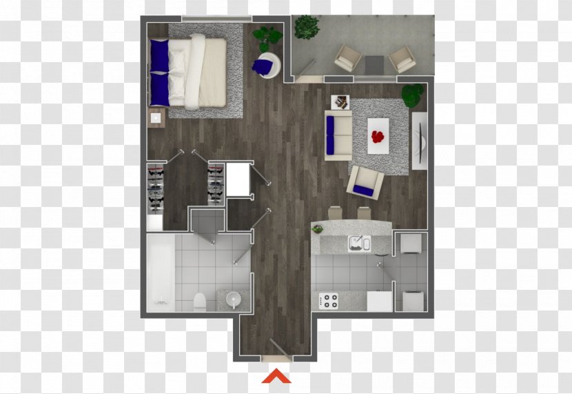 Studio Apartment House Floor Plan Bedroom Transparent PNG