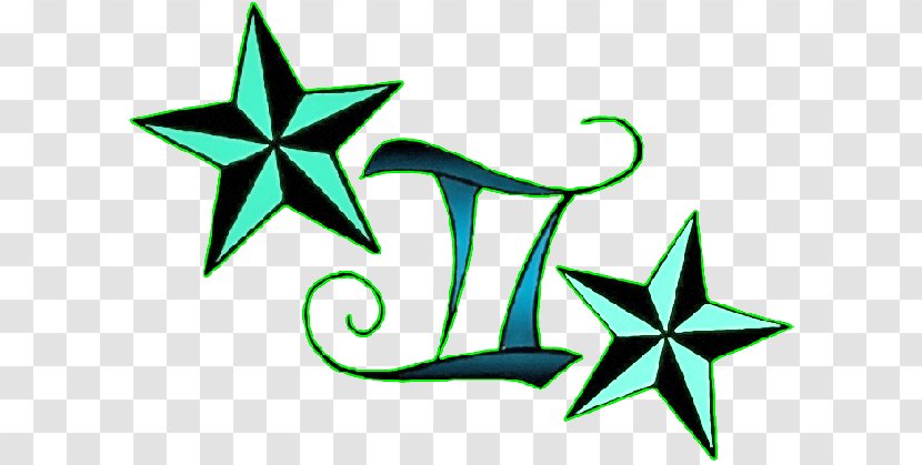 Nautical Star Tattoo Gemini Astrological Sign - Plant Transparent PNG