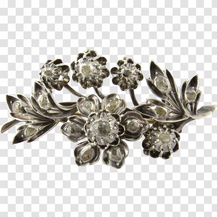 Brooch Jewellery Silver Gold Diamond Cut - Clothing Accessories Transparent PNG