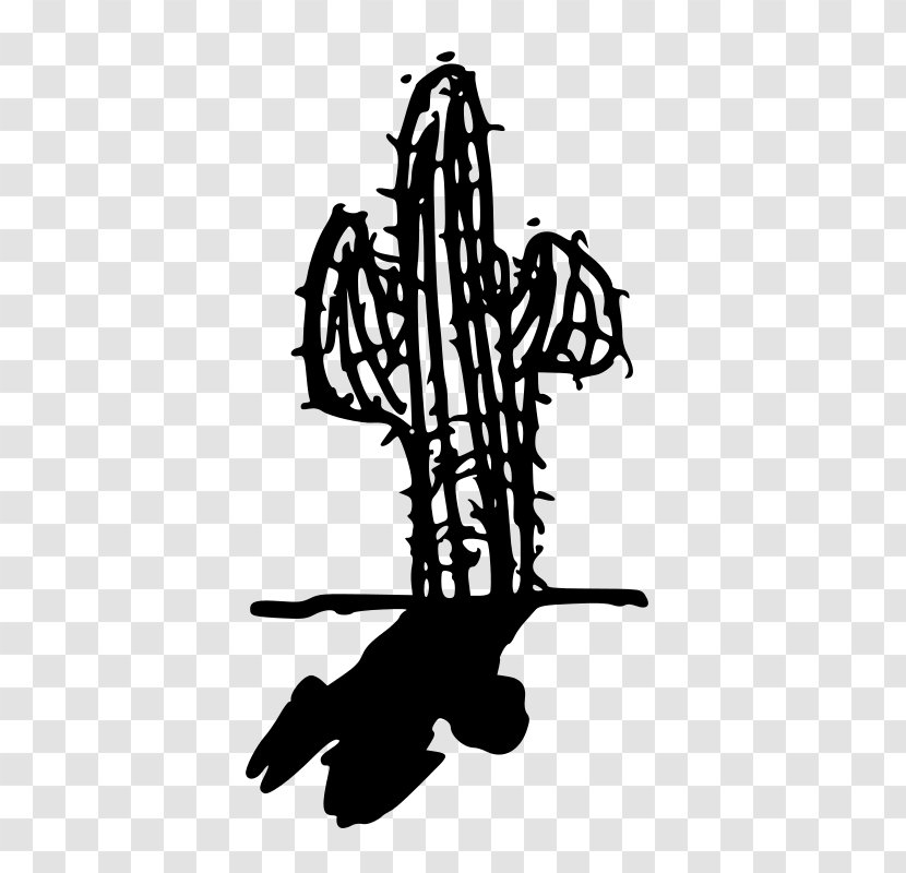 Earth's Shadow Cactaceae Light Clip Art - Black And White Transparent PNG