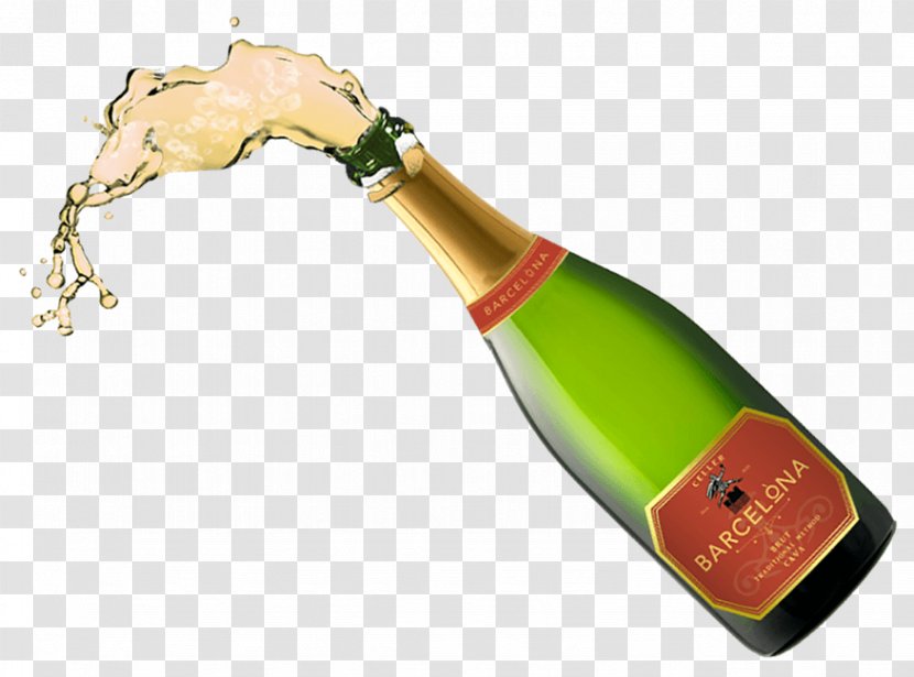 Champagne Sparkling Wine Bottle Cava DO - Drinkware Transparent PNG