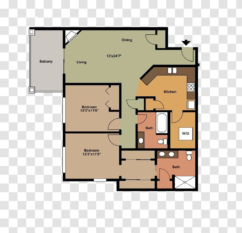 Floor Plan House Bedroom - Diagram Transparent PNG