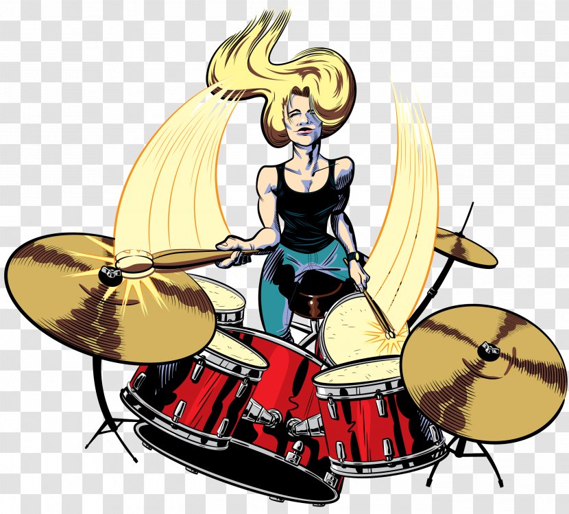 Drummer Animated Film Female Clip Art - Drum Transparent PNG