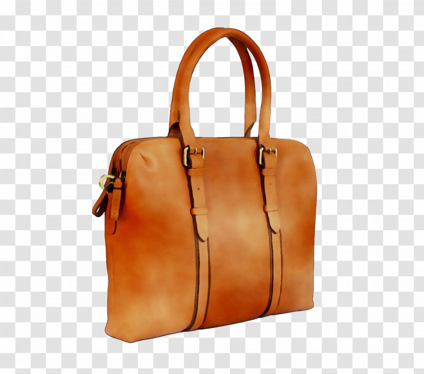 Tote Bag Leather Handbag Genten - Orange - Lining Transparent PNG