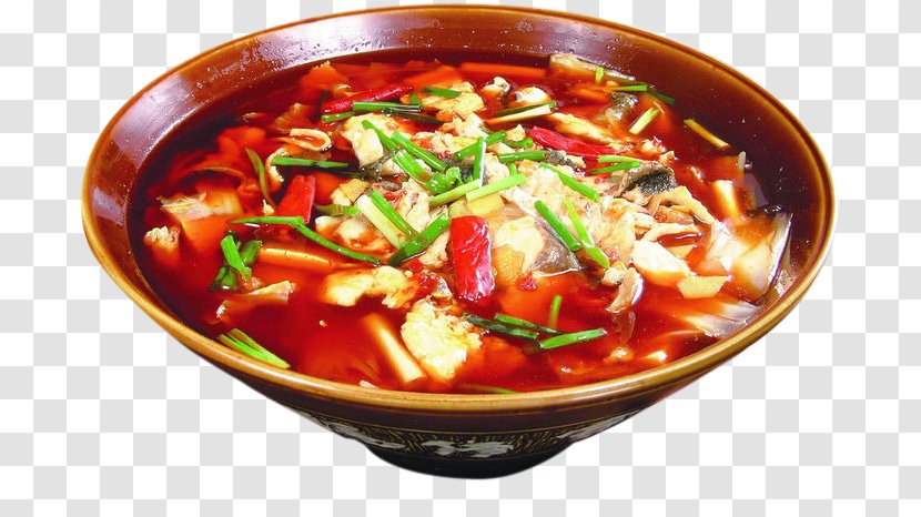 Kimchi-jjigae Hot Pot Canh Chua Fish Slice And Sour Soup - Bucket Bowl Boiled Carp Sheet Transparent PNG