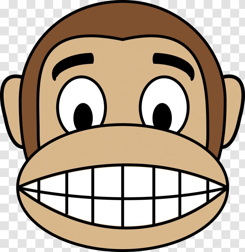 Ape Chimpanzee Monkey Clip Art - Emoji Face Transparent PNG