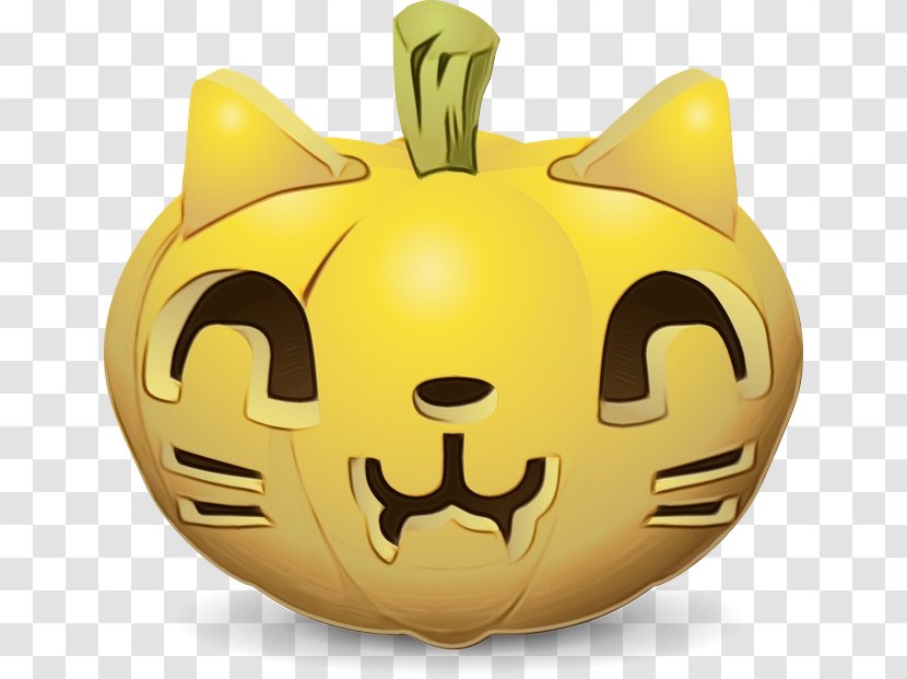 Cartoon Halloween Pumpkin - Paint - Emoticon Cat Transparent PNG