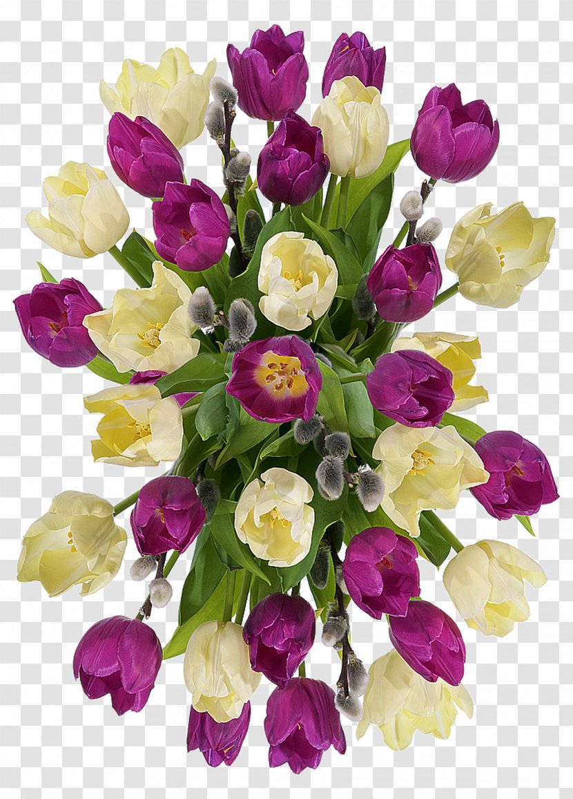 Flower Bouquet Rose Gift - Tulip - A Of Flowers Transparent PNG