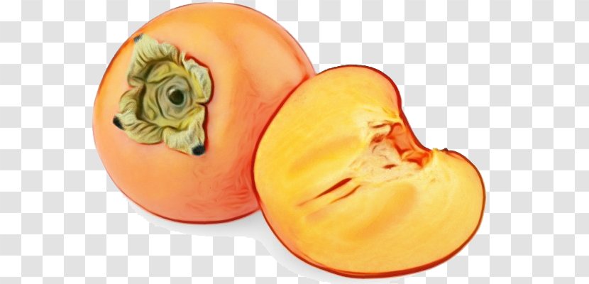 Orange - Watercolor - Diospyros Vegetable Transparent PNG