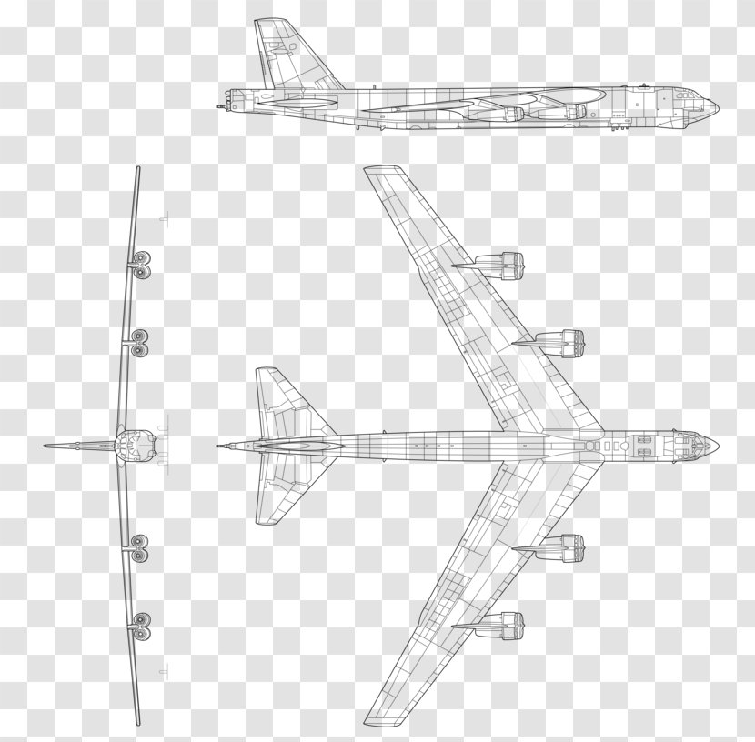 Boeing B-52 Stratofortress ADM-20 Quail Strategic Bomber AGM-28 Hound Dog - Aerial Refueling - Airplane Transparent PNG