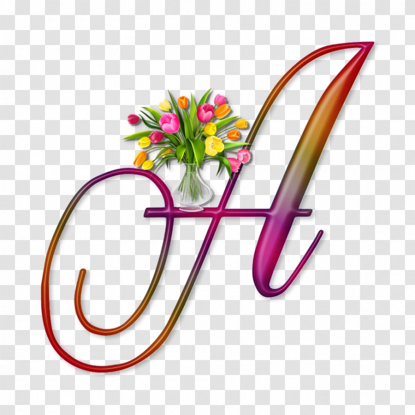 Letter Alphabet - Flower - Creative Font Collection Transparent PNG