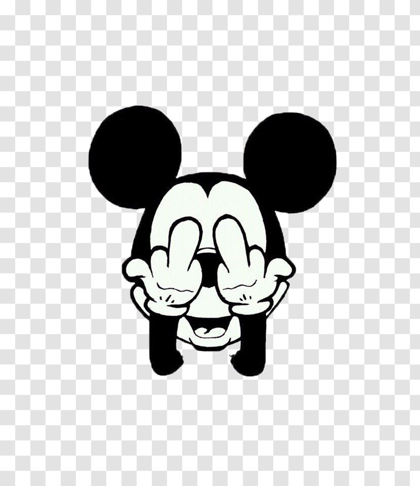 Mickey Mouse Middle Finger Drawing The Clip Art - Skull Transparent PNG