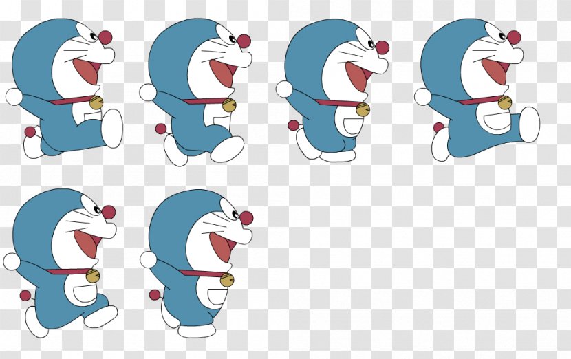 The Doraemons Sprite Animation Model Sheet - Fictional Character - Doraemon Transparent PNG
