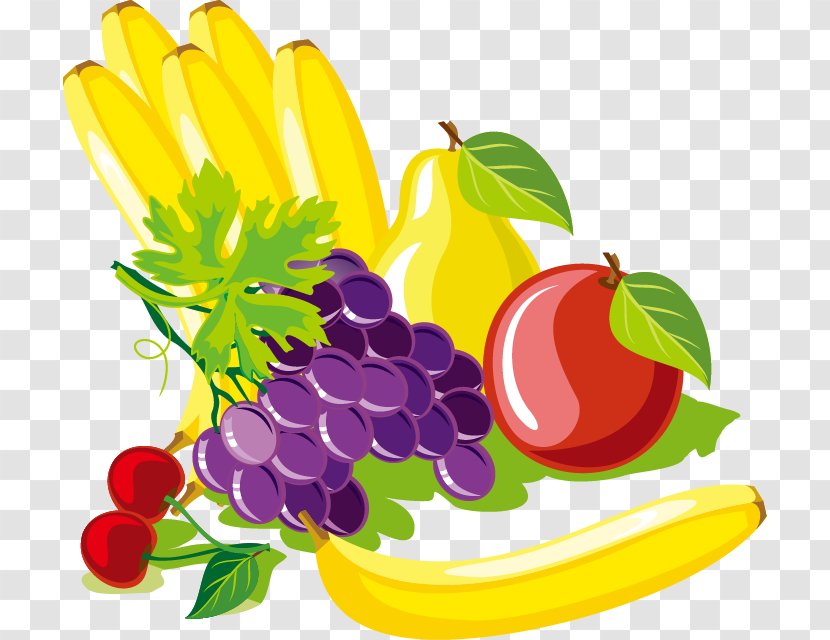 Fruit Vegetable Food Illustration - Cuisine - Exquisite Fruits And Vegetables Transparent PNG