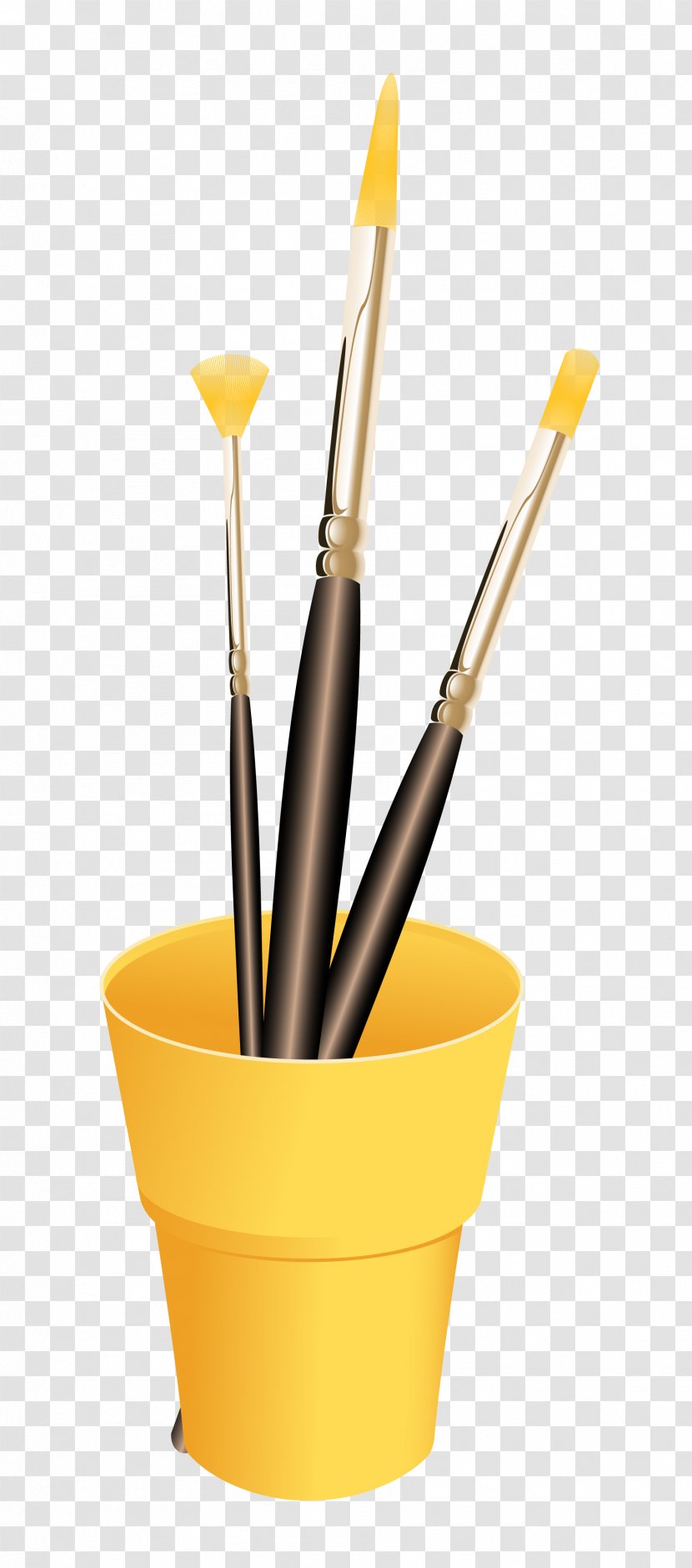 Pen Paintbrush Oil Painting - Tableware - Vector Material Transparent PNG