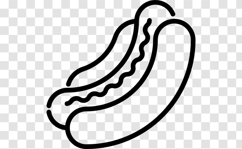 Hot Dog Clip Art - Black And White Transparent PNG