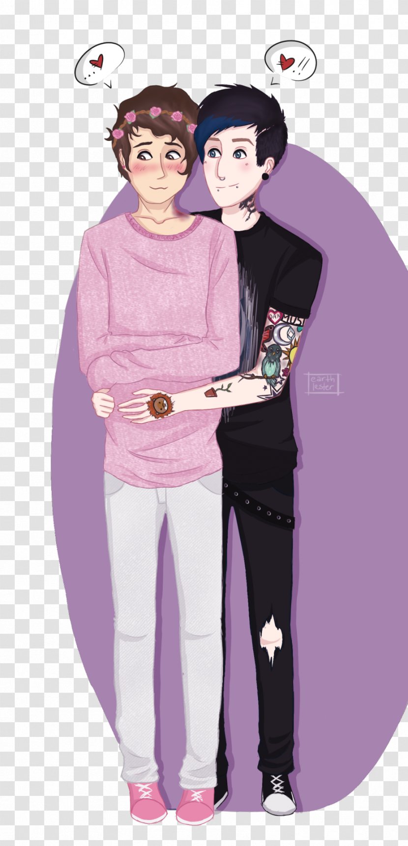 Fashion T-shirt Wattpad Dan And Phil Fan Fiction - Flower Transparent PNG