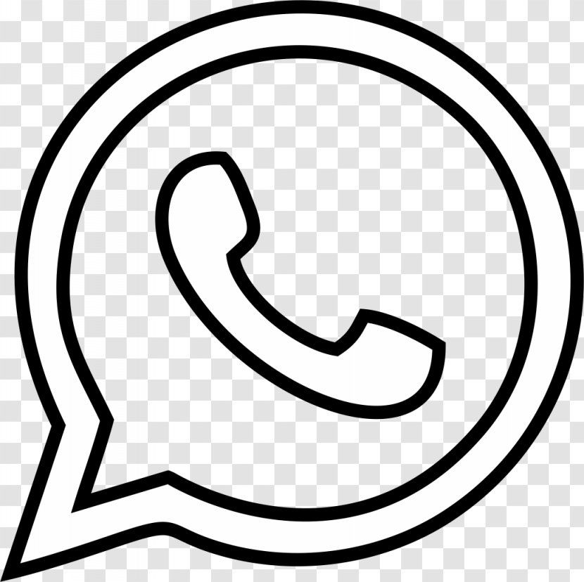 Whatsapp - Black - Monochrome Photography Transparent PNG