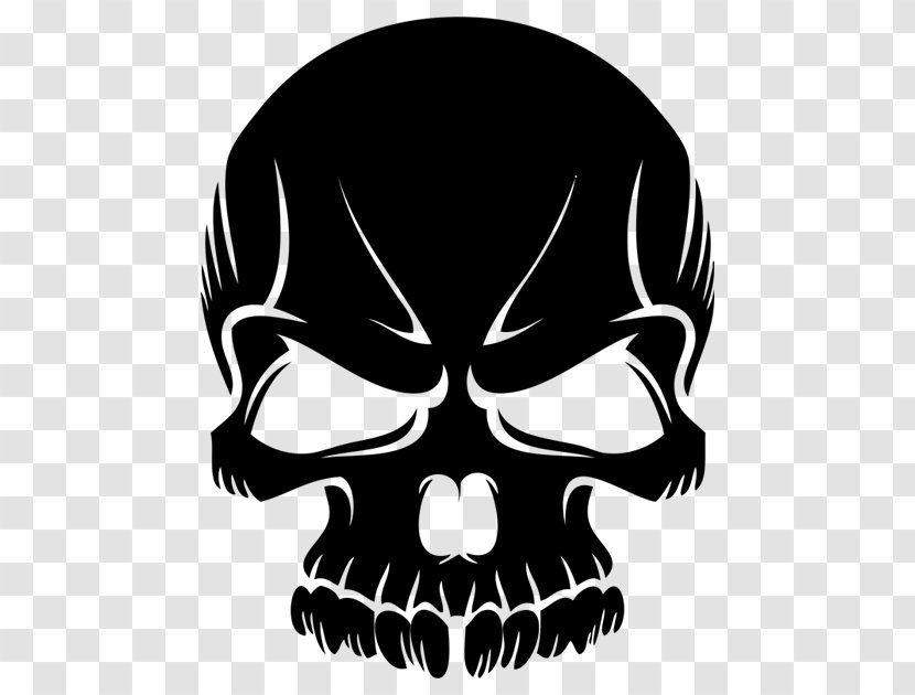 Skull Royalty-free Clip Art - Monochrome - And Bone Transparent PNG