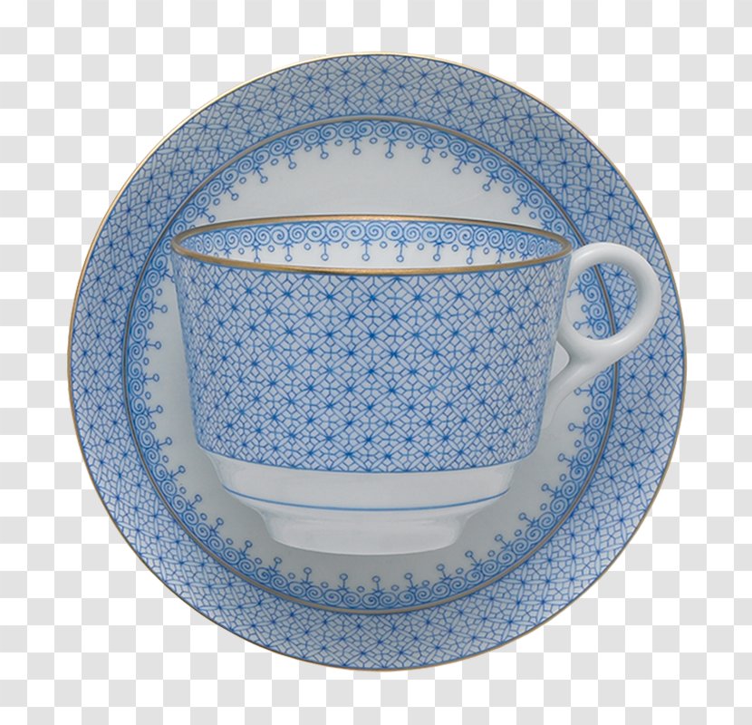Plate Saucer Mottahedeh & Company Cornflower Blue Teacup - Tableware Transparent PNG