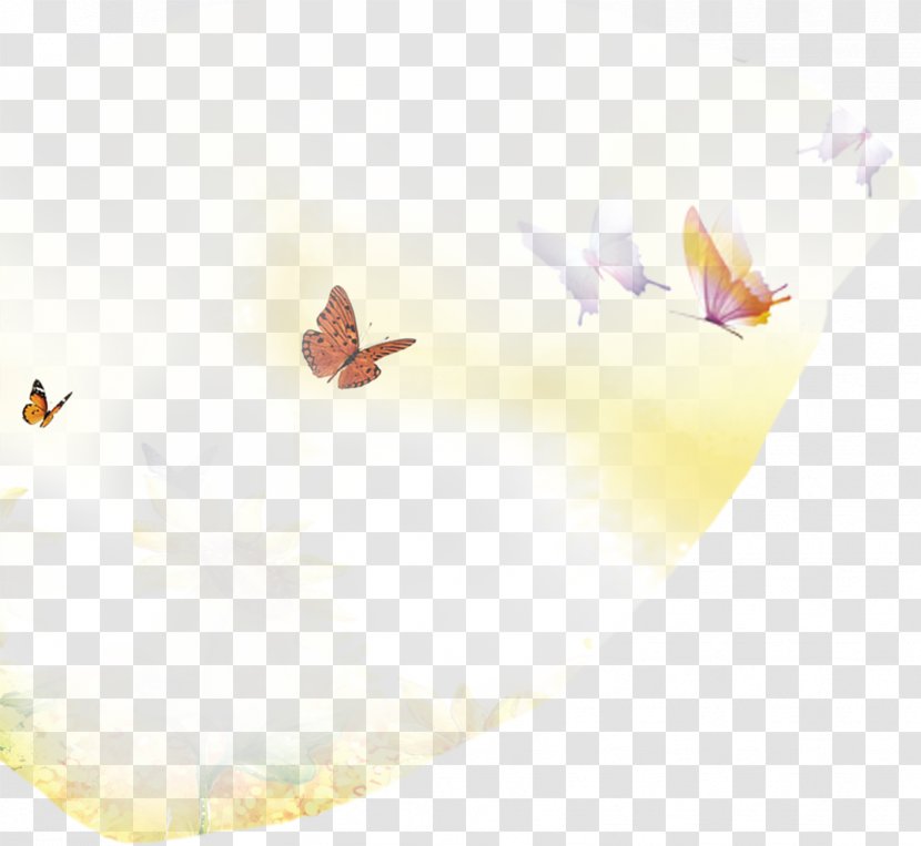 Paper Triangle Pattern - Yellow - Butterfly Transparent PNG