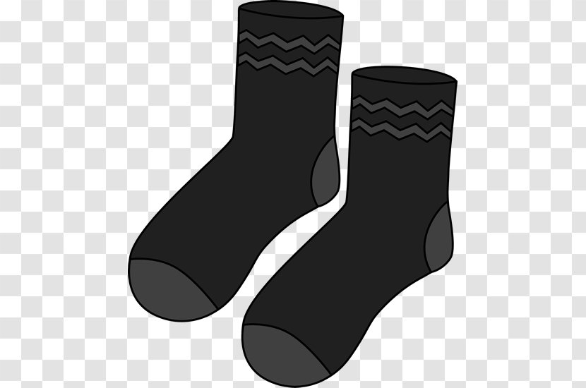 Crew Sock Clothing Clip Art - Black - Cliparts Socks Transparent PNG
