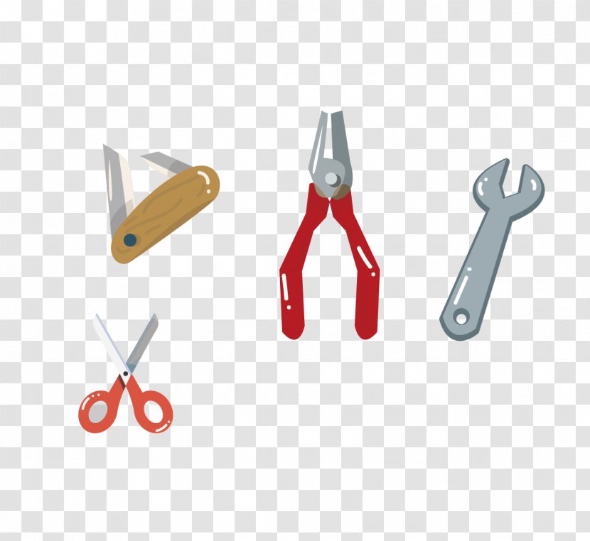 Scissors Pliers - Hand Drawn And Transparent PNG