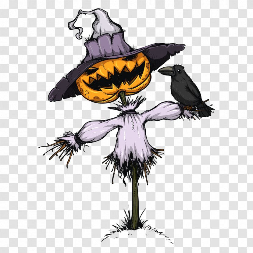 Jack-o-lantern Scarecrow Cartoon Illustration - Jackolantern - Pumpkin Transparent PNG