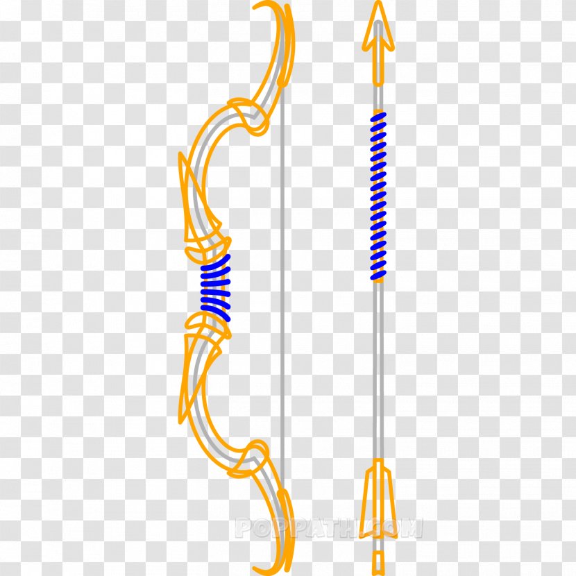 Bow And Arrow Shooting Weapon - Jewellery Transparent PNG