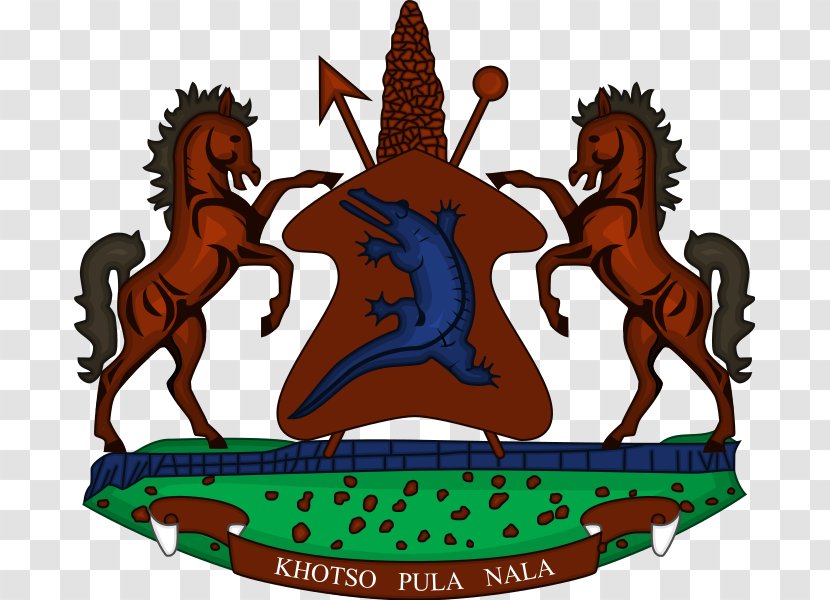Coat Of Arms Lesotho Basutoland National - Tree - Emblem Transparent PNG
