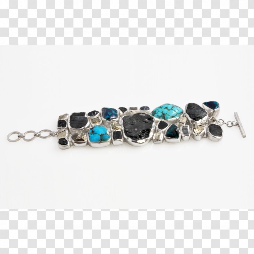 Turquoise Sterling Silver Bracelet Onyx - Gemstone Transparent PNG