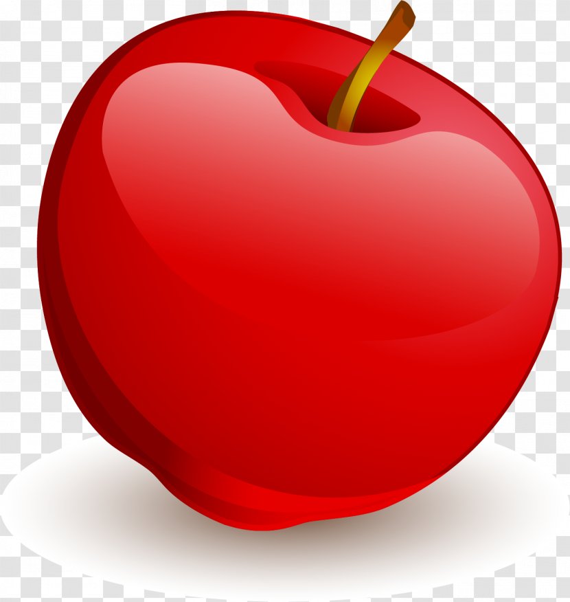 Love Heart McIntosh Laboratory - Vector Painted Red Apple Transparent PNG