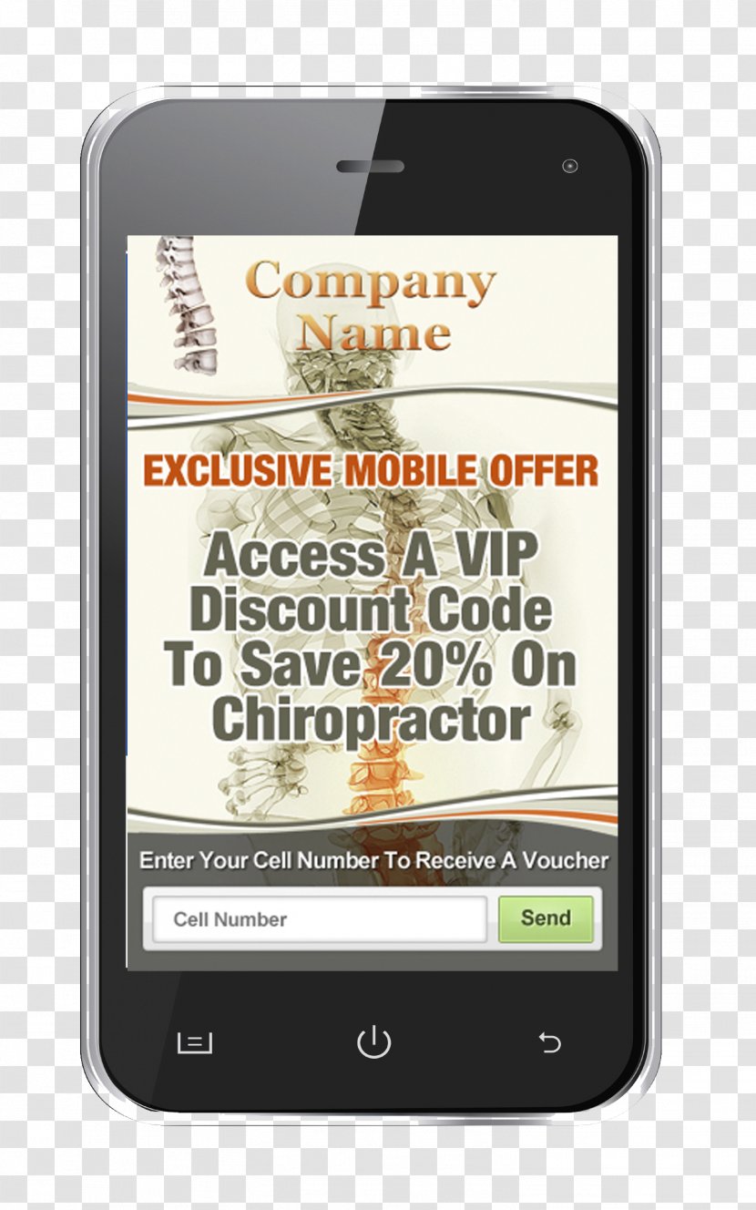 Smartphone Feature Phone Chiropractic Chiropractor Mobile Marketing - Buzz Transparent PNG