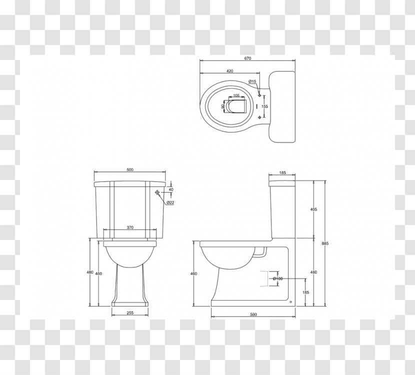 Flush Toilet Ceramic Plumbing Fixtures Bathroom - Rectangle - Pan Transparent PNG