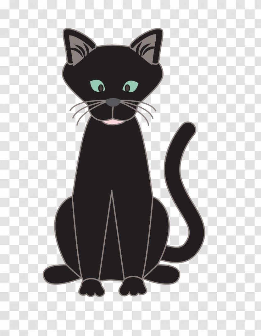 Black Cat Korat Kitten Whiskers Domestic Short-haired Transparent PNG