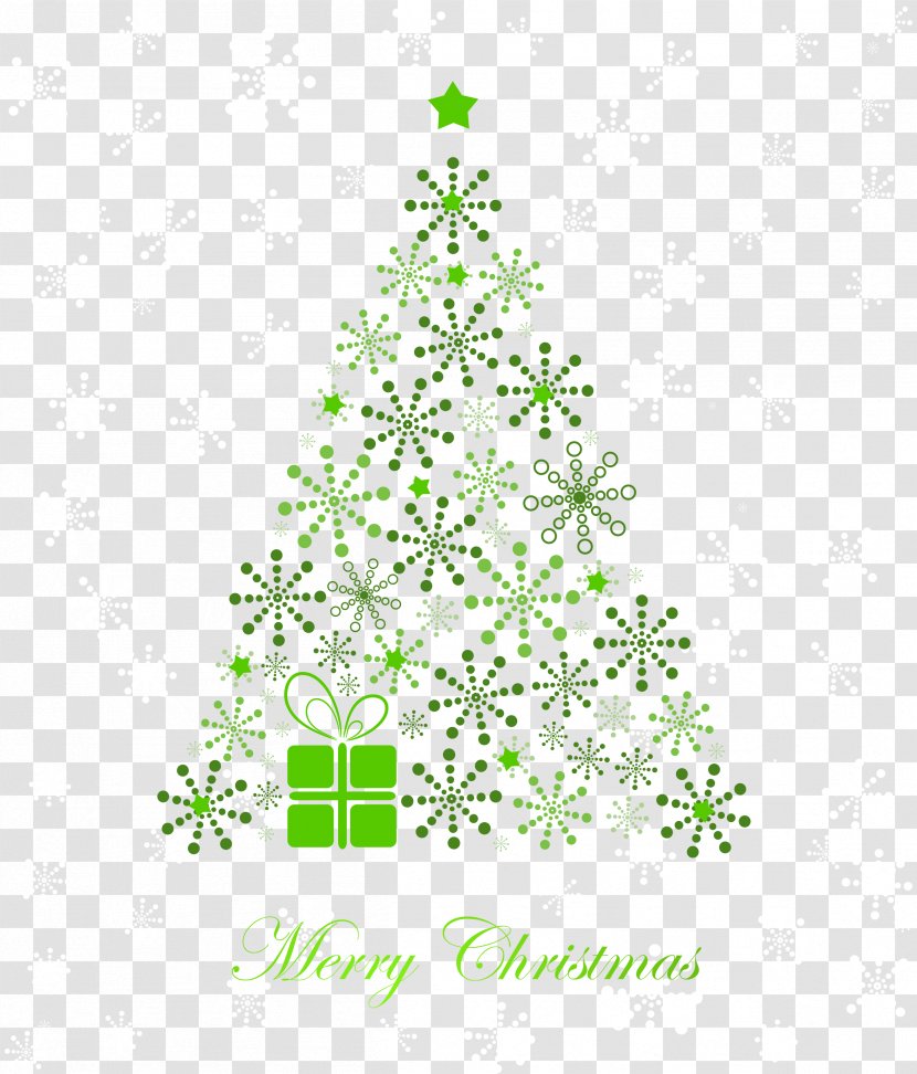 Christmas Tree Clip Art - Point - Green Snowflake Vector Transparent PNG