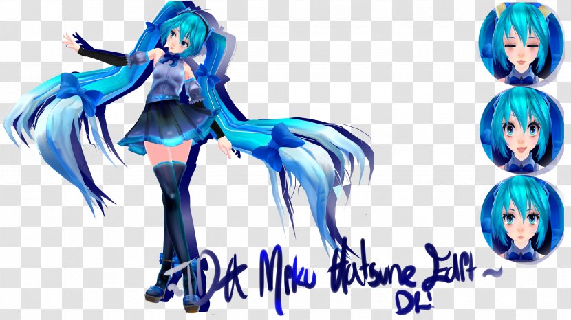 Hatsune Miku MikuMikuDance Editing - Silhouette Transparent PNG