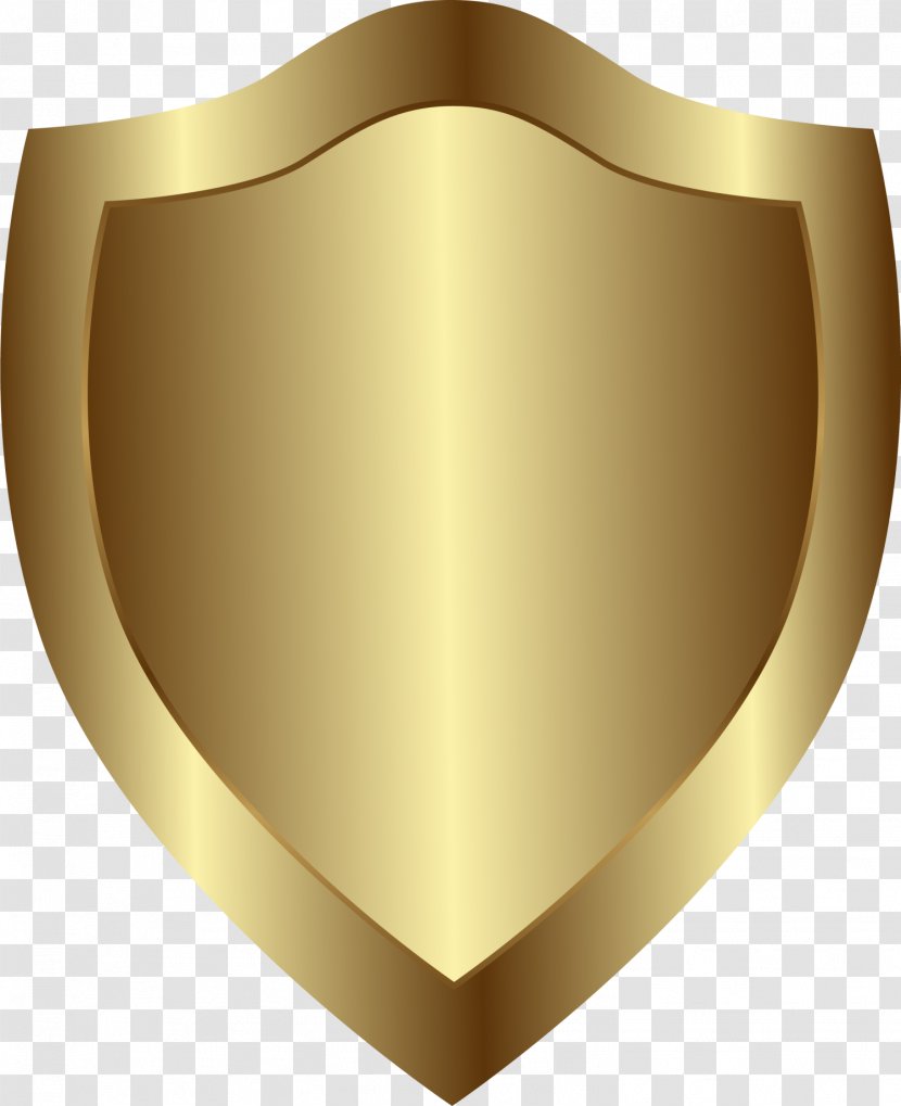 Shield Badge - Medal - Golden Atmospheric Transparent PNG
