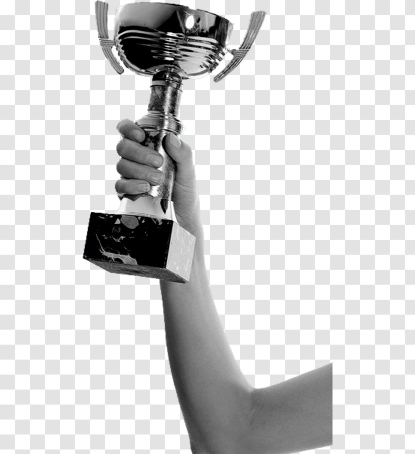 Trophy Metal Medal - Black And White - Picture Transparent PNG