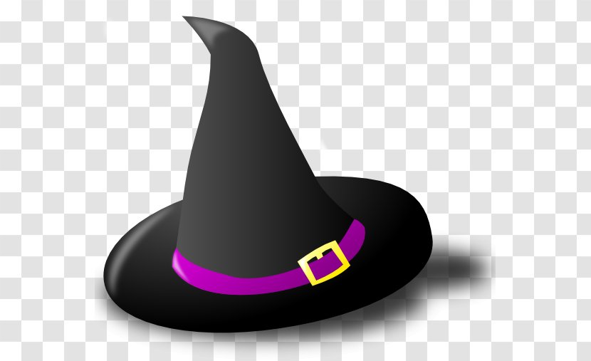 Clip Art - Hat - Black And Purple Witch Clipart Transparent PNG