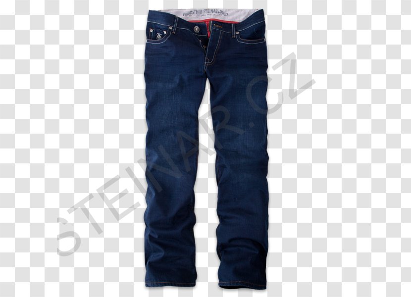 Jeans Faded Pants Denim Cobalt Blue - Trousers Transparent PNG