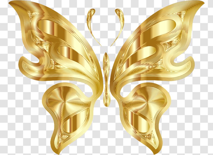 Butterfly Gold Desktop Wallpaper Clip Art - Invertebrate - Background Transparent PNG