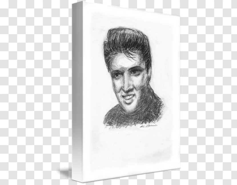 Figure Drawing Forehead Jaw Sketch - Monochrome Photography - Elvis Presley Transparent PNG
