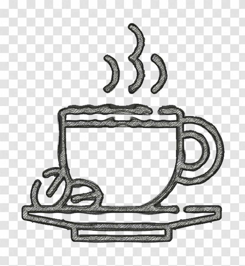 Coffee Cup Icon Food Employment - Line Art - Tableware Drawing Transparent PNG