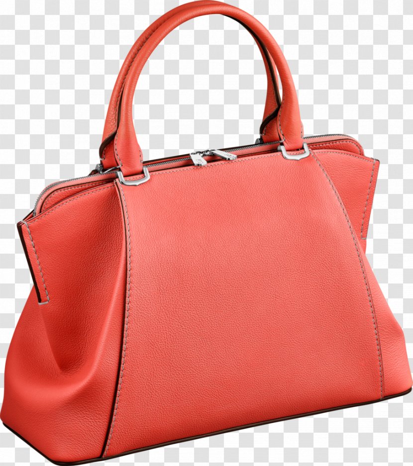 Handbag Leather Cartier Luxury Goods - Orange - Bag Transparent PNG