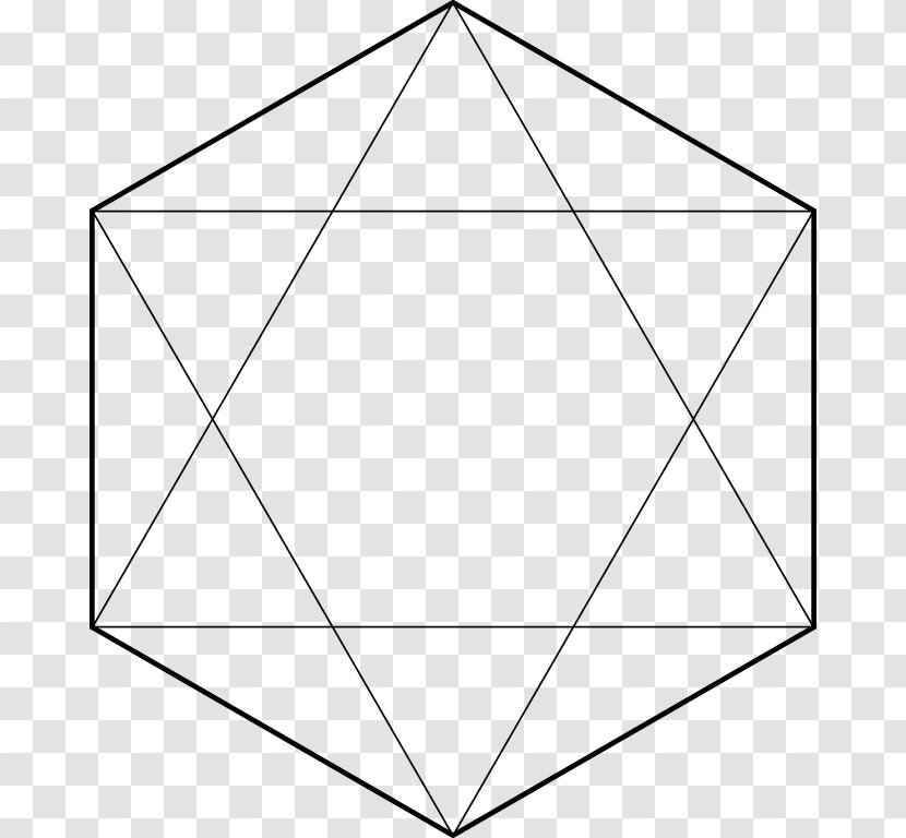 Diagonal Hexagon Triangle Area - Octagon Transparent PNG