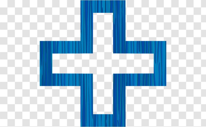 Symbol Christian Cross - Electric Blue Transparent PNG