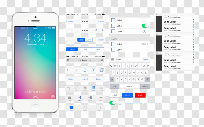 User Interface IOS 7 Application Software - Media Transparent PNG