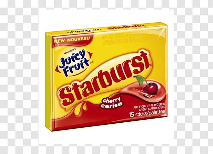 Chewing Gum Juicy Fruit Starburst Wrigley Company Bubble - Sweetness Transparent PNG