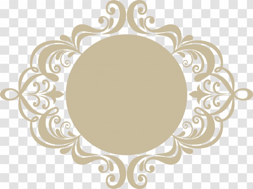 European Wind With Wooden Frame - Oval - Wedding Transparent PNG